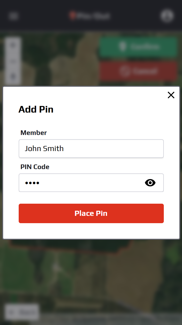 Add Pin form for community accounts