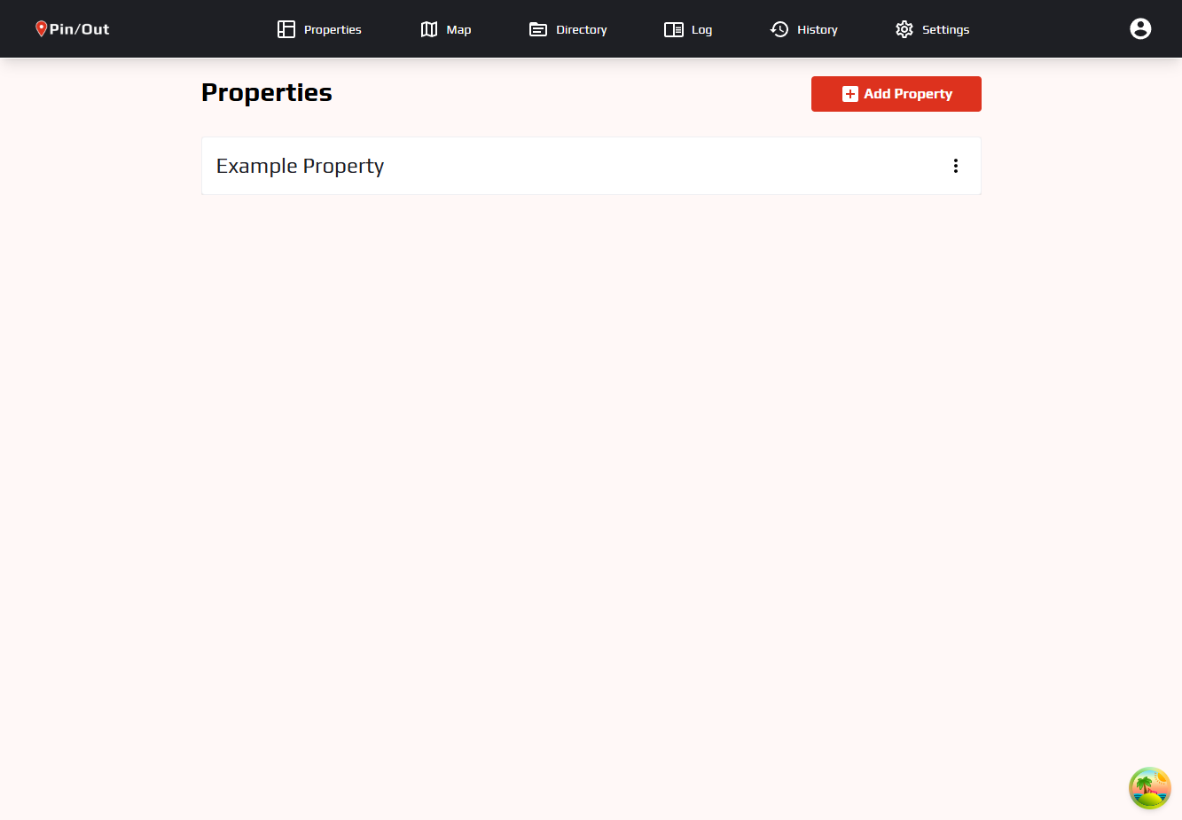 Pin/Out property settings